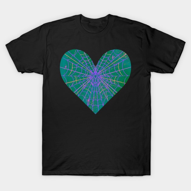 Spider Web Heart V47 T-Shirt by IgorAndMore